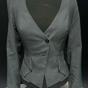 Chic Charcoal Women's Suit Jacket